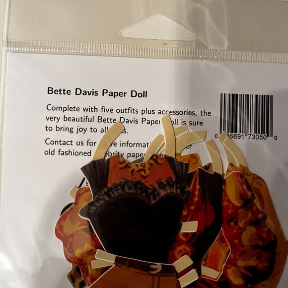 Bette Davis Paper Doll – 5 Outfits and Accessories (New, Original Packaging)‎ - Picture 8 of 8